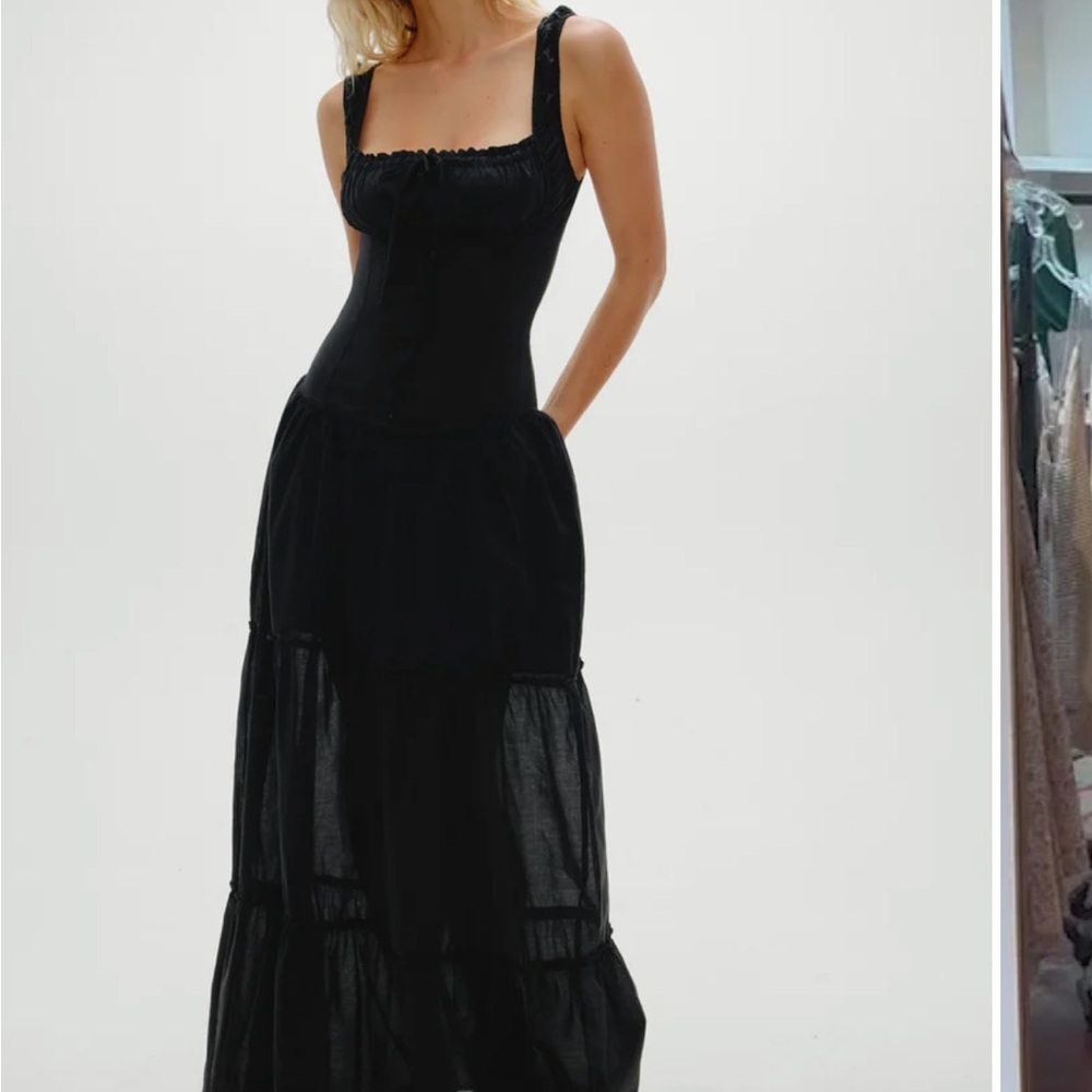 Frankies Bikinis christabelle ruffle maxi dress